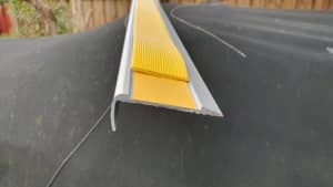 Aluminium Stair Nosing with Yellow Tough Anti Slip Insert.