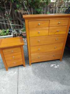 drawers with bedside table 