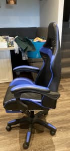 Blue office chair swivel
