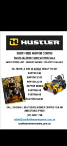 Hustler Mower Sale. Southside Mower Centre zero turns galore