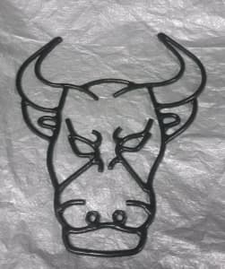 Custom bull head wall art