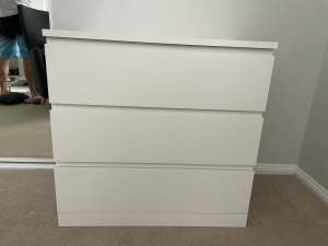 IKEA Malm chest of 3 drawers