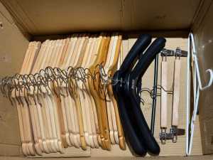 25 Wooden Coat Hangers Plus