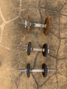 Dumbbells (2 off 3kgs and 1 off 5kgs)