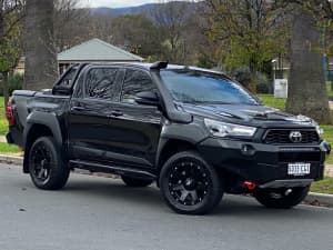 2020 Toyota Hilux GUN126R Rugged X Double Cab Black 6 Speed Sports Automatic Utility