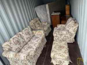 Family sofa-lounge set, antique