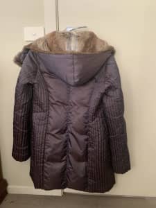 Max & Co Quilted Jacket with duck down fur hood
