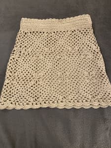 Glassons Crochet Vintage Mini Skirt Sz XS