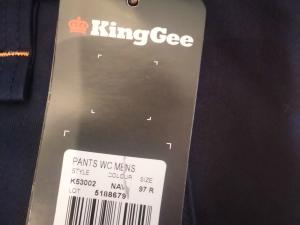 King Gee. Work pants 97R
