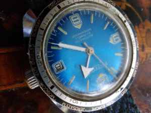 1970s Divers World time auto watch arrow hands
