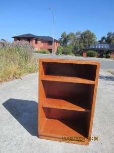 small varnished bookcase/cupboard