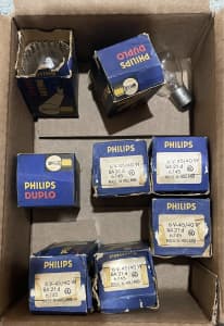 9 x Assorted Philips “Duplo” 6V Automotive Bulbs - “Bayonet” Type