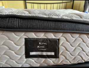 QUEEN SIZE BED- KING KOIL-NEAR NEW.$500