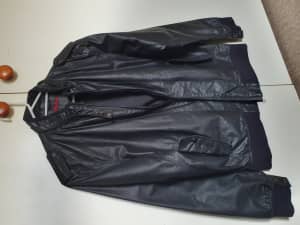 Seven Degrees Mens Leather Jacket Cotton Shell