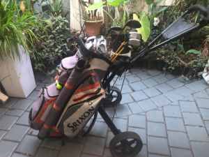 Golf Clubs & buggy rh