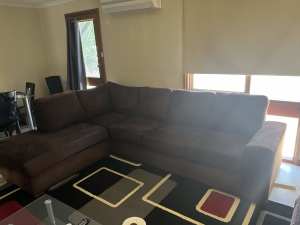 L shaped sofa with ottoman