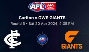 Carlton v Giants afl x 2 tickets medallion club