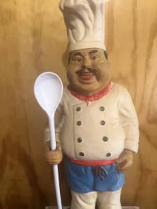 Big chef statue. Great talking piece, suit kitchen or dining room