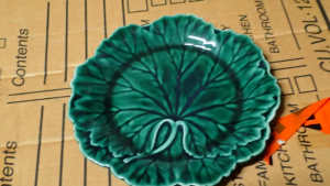 Vintage plate wedgwood of etruria green plate