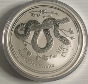 2013 Year of the Snake - 10oz 999 Silver Coin