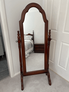 Long Timber Dressing Mirror