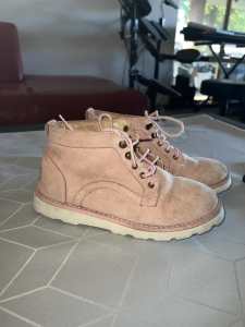 Kid’s Pink UGG Lace Boots - EU35