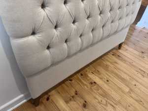 Queen Bedhead - Upholstered Natural Linen