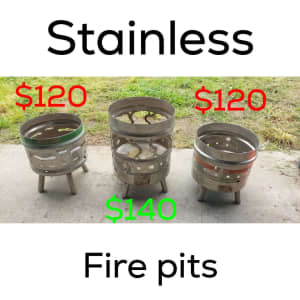 Stainless fire pits