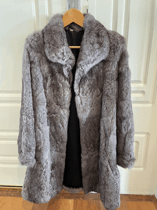 Gorgeous womens rabbit fur coat