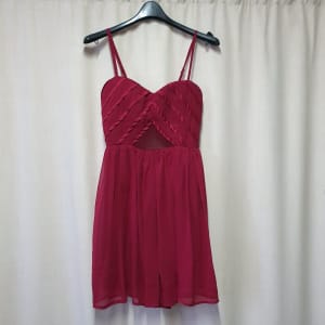 Maroon dress with cut outs size S