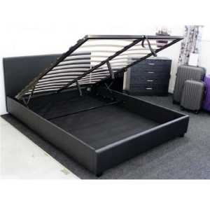BRAND NEW PU LEATHER DOUBLE BED IN MATT PU IN WHITE/BLACK