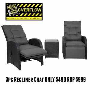 CHEAP DISCOUNTED LOUNGES Moorland 3pc Recliner Set