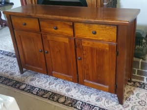 Buffet - solid timber with 3 drawers and cupboards