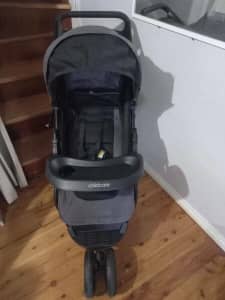 BABY PRAM / CHILD STROLLER Childcare Jax 3 Wheel Stroller Charcoal