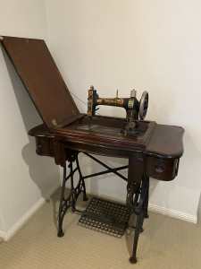 Antique 1912 ‘White’ treadly sewing machine. Port Macquarie 