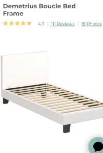 King-single bed with mattress