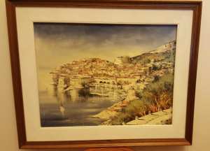 Oil paintings x 3 - old city Dubrovnik