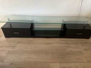 Black and Glass Tv Unit