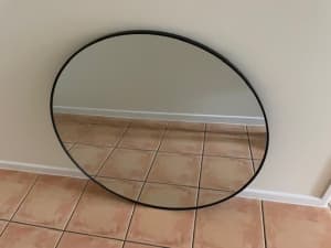 Mirror for Wall 90cm diameter (Black Metal Round Frame)