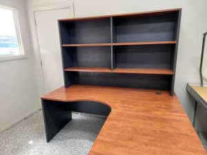 Desks with shelves and drawers 