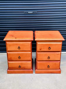 Bedside tables x2 (Solid Wood)