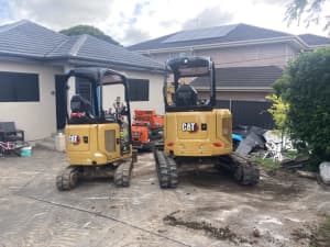 Mini tight excavator and truck hire all of Sydney 1.7 and 4 ton