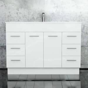 1200mm Polyurethane Bathroom Vanity Unit With Ceramic Basin