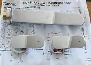 Wall Basin Tap Set - New Caroma Contura