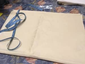 Cream Blockout Curtain Fabric, Small Remnant (Lot 22)