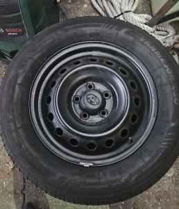 Genuine Toyota 5 stud steel rims and tyres