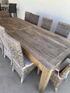 260cm Solid Wood Dining Table
