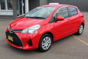 2014 Toyota Yaris NCP130R Ascent Red 4 Speed Automatic Hatchback