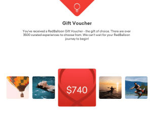 $740 RedBalloon Gift Voucher