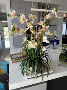 Large silk floral arrangement